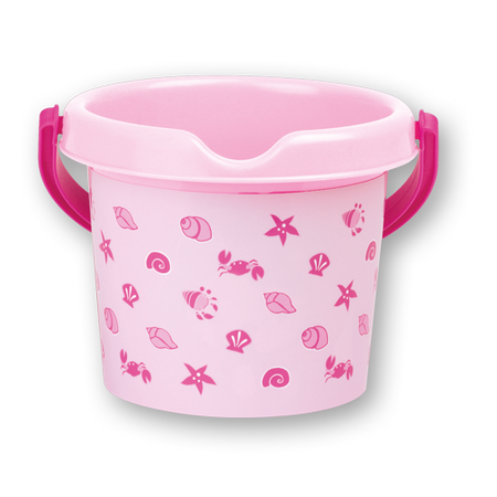 Zabawki do piasku, Różowe wiaderko do piasku Sea Shell 92, wysoka jakość wykonania, włoski producent