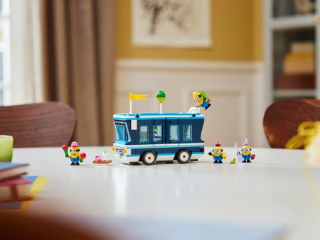 Klocki LEGO Minionki 75581, Despicable Me 4, Imprezowy autobus minionków, 379 elementów, 4 figurki, dla dzieci w wieku 7+