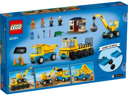 Klocki Lego City 60391 Ciężarówki i dźwig z kulą, 235 elementów, dla dzieci 4+, oryginalne, idealne jako prezent