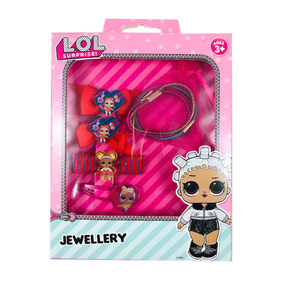 L.O.L Surprise, gumki i spinki do włosów, wielokolorowe z wizerunkami laleczek