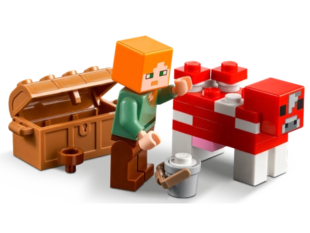 Klocki Lego MINECRAFT 21179 Dom w grzybie, 272 elementy, oryginalne klocki, zestaw dla fanów gry i nie tylko, wiek 8+