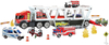 Matchbox, Zestaw Ciężarówka transporter i pojazd samochód strażacki z akcesoriami