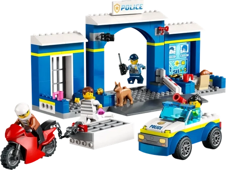 Klocki Lego City 60370 Posterunek policji - pościg, 172 elementy, dla dzieci 4+, idealne jako prezent dla chłopca