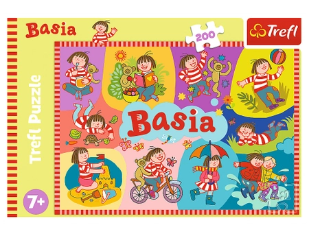 Basia, układanka puzzle 200 el., Trefl, z polskiej bajki, wiek dziecka 7+