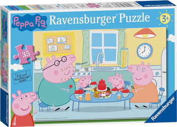 Ravensburger, Świnka Peppa, Klasyczne puzzle dla dzieci z Peppą i jej rodziną, 35 elementów, obrazek 26x18 cm, wiek dziecka 3+