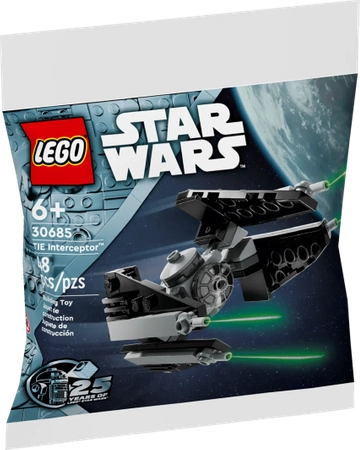 Klocki Lego Star Wars 30685 Mini model TIE Interceptor, 48 el. model myśliwca, wiek dziecka 6 lat+