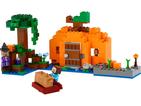 Klocki Lego Minecraft 21248 Dyniowa farma, 257 elementów, oryginalne, idealne dla dzieci 8+