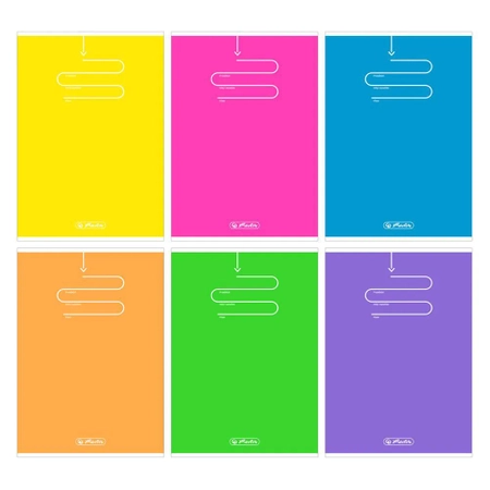 Herlitz, Zeszyt w kratkę, format A5, 60 kartek, Pomarańczowa okładka, seria Color Blocking, gramatura 70g
