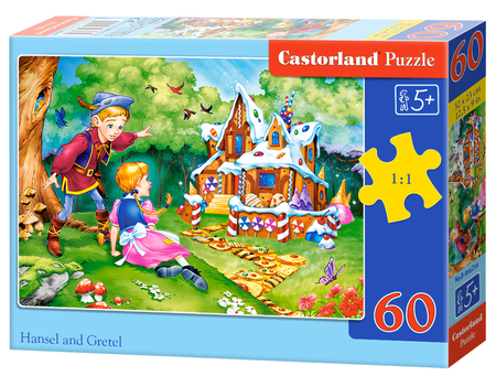 Jaś i Małgosia, Puzzle klasyczne dla dzieci, 60 el.