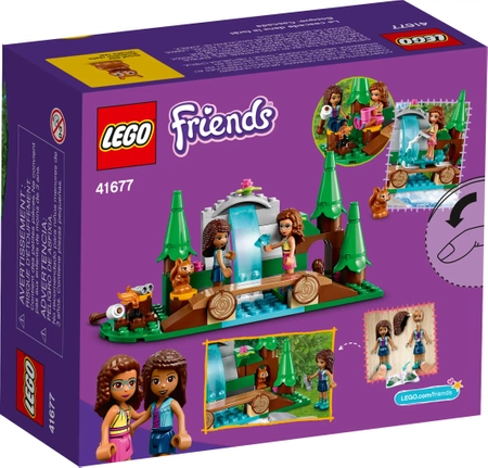 Klocki Lego Friends 41677, Leśny wodospad i figurki Andrea i Olivia, 93 elementy, wysoka jakość, oryginalne klocki, dla dziewczynek w wieku 5+, pomysł na prezent, szybka wysyłka