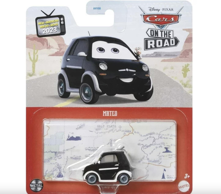 Disney Pixar, Auta Cars, Samochodzik resorak Mateo, metalowe nadwozie, prosto z bajki, oryginalny Mattel, wiek dziecka 3+