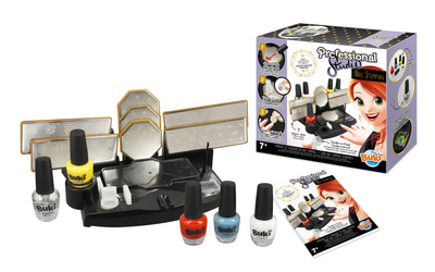 Buki France, Professional Studio 5433, Profesjonalne Studio Dekoracji Paznokci, stacja bazowa i stempelki, ponad 100 wzorów, 5 kolorów lakieru, zabawka dla dziewczynek w wieku 7+