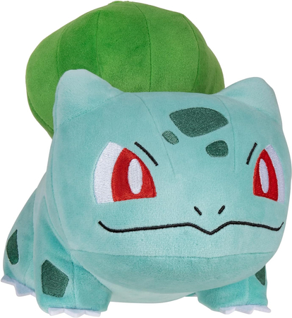 Pokemon, Maskotka pluszowa niebiesko zielony Balbasaur, 20 cm, oryginalna zabawka, solidny pluszak, bardzo miły w dotyku, producent Jazwares, wiek dziecka 2+