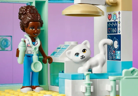 Klocki Lego Friends 41695, Klinika dla zwierzątek i figurki Mia i Nandi, 111 elementów, wysoka jakość, oryginalne klocki, dla dziewczynek w wieku 4+, pomysł na prezent, szybka wysyłka