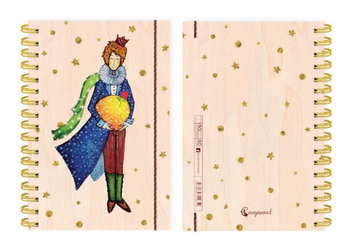 Mały Książę, Kołonotanik ozdobny, format A6 10x15 cm, 50 kartek w linie