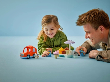 Klocki Lego Duplo Bluey 10458 Wyprawa po lody z Blue, 22 elementy, dla dzieci w wieku 2+