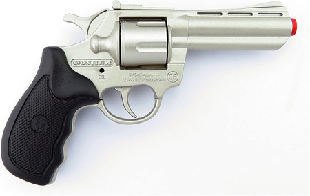 Gonher Mały Policjant – metalowy pistolet na kapiszony z kaburą + 4x kapiszony | Zestaw 2 w 1 | Prezent na Dzień Dziecka 2025