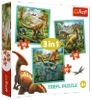 Trefl, Puzzle dla dzieci 3-w-1 Dinozaury 20-36-50 el.