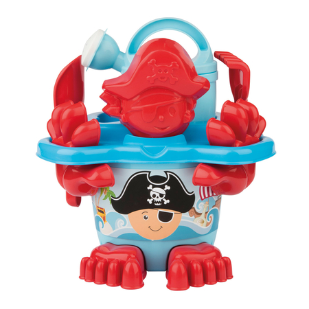 Androni, Zestaw na plażę Mały Pirat dla chłopca 16, wyprodukowane we Włoszech, bezpieczny plastik,, wysoka jakość, do piaskownicy, 12 elementów