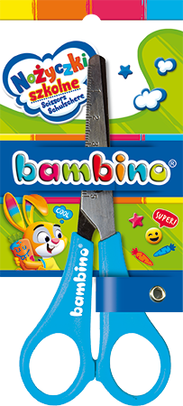 Nożyczki Dla Dzieci Niebieskie BAMBINO Z Podziałką Bezpieczne