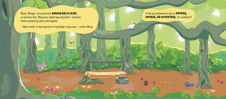 Pobawmy się na dworze! Bluey – książka z magnesami, kreatywna zabawa dla dzieci 