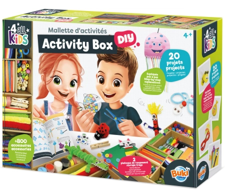 Buki France, Duży zestaw kreatywny i plastyczny Pudełko Aktywności, 20 wzorów, 800 el., dla dzieci w wieku 4+