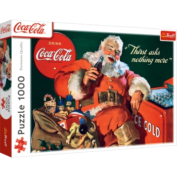 Trefl, Puzzle Coca-Cola Święty Mikołaj, 1000 elementów, idealne na prezent
