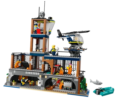 Klocki Lego City 60419 Policja z Więziennej Wyspy, 980 elementów, zestaw dla dzieci 7+, oryginalne klocki, wysoka jakość