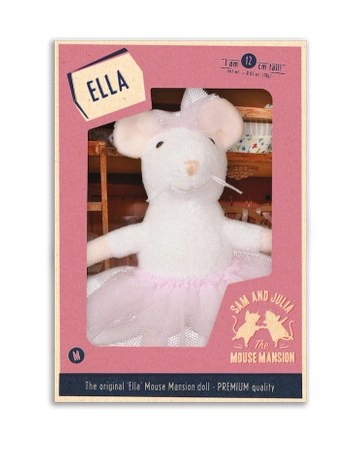 Mysi Domek, maskotka Ella baletnica 12 cm, z bajki, oryginalna zabawka, wiek dziecka 3+
