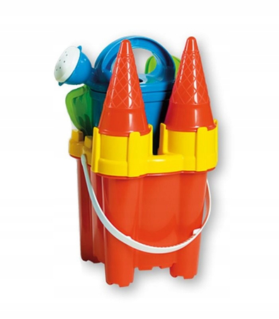 Androni, Zabawki do piaskownicy pomarańczowy Zamek i foremki 34, włoskie zabawki do piasku i na plażę