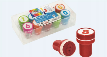 Stempelki z cyferkami od Fiorello, Zestaw pieczątek dla dzieci - Cyferki - 10 sztuk