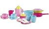 Androni, Zestaw kuchenny dla dzieci - Filiżanki - Spodki - Garnki 22, 24 elementy, wysoka jakość, wyprodukowane we Włoszech