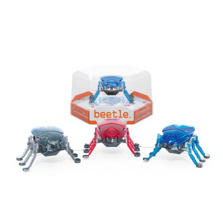 Hexbug Beetle mikro robot Chrząszcz, wersja kolorystyczna: niebieski, samodzielnie chodzi, reaguje na dotyk, zabawka na baterie, wiek dziecka 8+