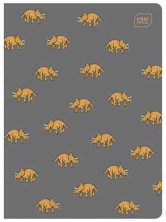 Zeszyt w miękkiej okładce, 32 kartki, kratka, Dinozaury 1