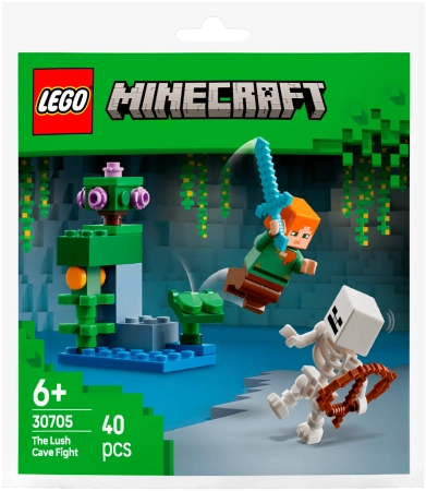 Lego Minecraft 30705 Walka w bujnej jaskini, 40 el., wiek dziecka 6+