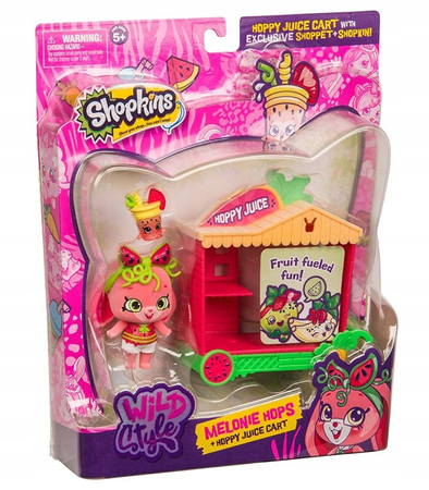 Shopkins - Wild Style - figurka Melonie Hops i wózek