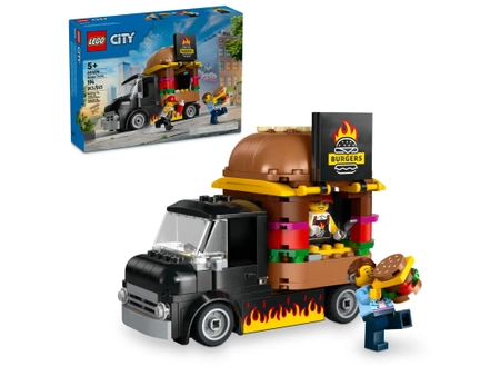 Klocki Lego City 60404 Ciężarówka z burgerami, 194 el. oryginalne klocki, zabawka dla dziecka w wieku 5+