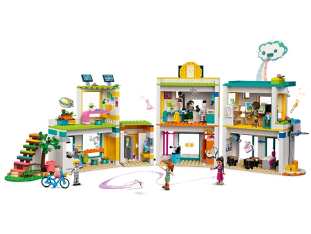 Klocki Lego Friends 41731 Międzynarodowa szkoła w Heartlake, 985 elementów, oryginalny duży zestaw, 5 mini laleczek, budynek szkoły z klasami, idealny pomysł na prezent dla dziewczynek w wieku 8 lat+