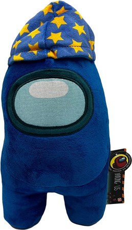 Among Us, Pluszak Maskotka NIEBIESKI BLUE 31 cm w czapeczce, oryginalna zabawka na licencji z gry
