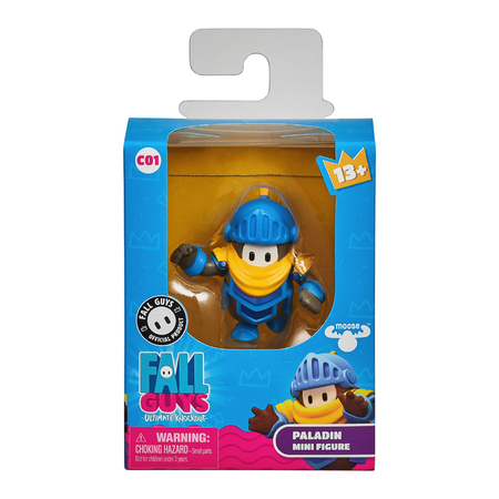 Fall Guys, Mini figurka z podstawką, rycerz Paladin, 1 figurka, zabawka licencyjna, renomowany producent, wiek dziecka 13+