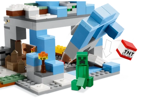 Klocki Lego Minecraft 21243 Ośnieżone szczyty, 304 elementy, oryginalne, idealne jako prezent dla dzieci 8+