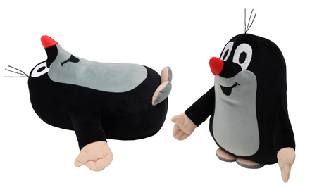 MU Brno, Krecik, Maskotka pluszowa bardzo miękka może służyć jako mini poduszka pluszowa, 35 cm, oryginalny pluszak na licencji Zdenka Milera