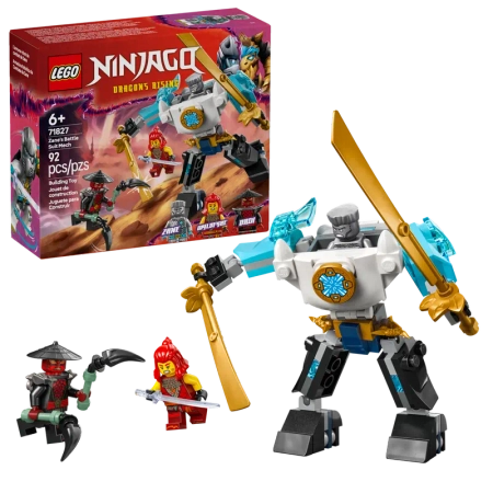 Klocki Lego Ninjago 71827 Mech w zbroi bojowej Zane’a, 92 elementy, oryginalne klocki dla fanów Ninjago, nowość od Lego