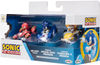 Sonic The Hedgehog, 3 pojazdy z gry i filmu Sonic, Tails i Knuckles, oryginalne samochodziki, na licencji, skala 1:64, wykonane z metalu, idealne na prezent dla fanów