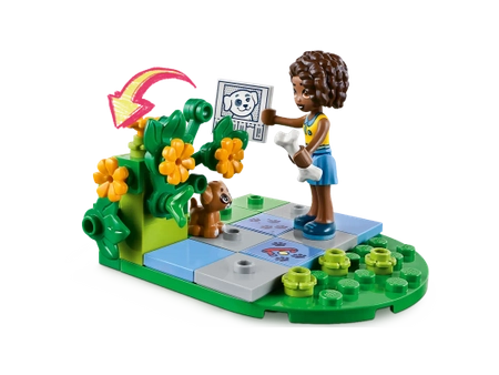 Klocki Lego Friends 41738 Rower do ratowania psów, 125 elementów w tym 2 figurki Victoria i Aliya, fajny zestaw startowy, zabawka dla dziewczynek w wieku 6 lat+