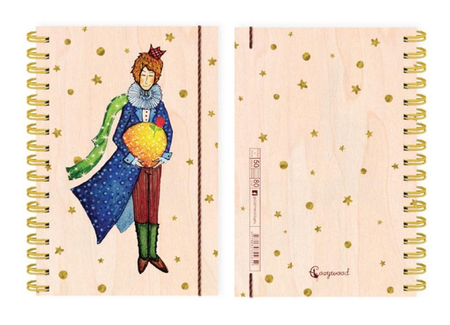 Mały Książę, Kołonotanik ozdobny, format A6 10x15 cm, 50 kartek w linie