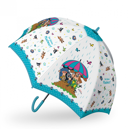 Krecik i Przyjaciele, Parasolka dla dzieci, Niebieski parasol z Krecikiem, średnica 65 cm