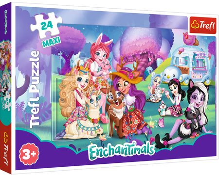 Trefl, Enchantimals: Puzzle 24 el. MAXI, duże elementy, wiek dziecka 3+