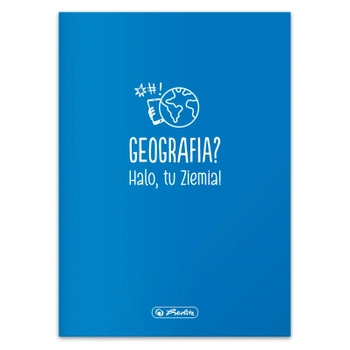 Herlitz, Zeszyt w kratkę do geografii, format A5, 60 kartek, Geografia, gramatura 70g