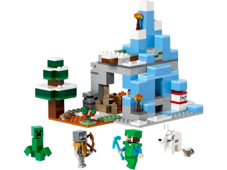 Klocki Lego Minecraft 21243 Ośnieżone szczyty, 304 elementy, oryginalne, idealne jako prezent dla dzieci 8+